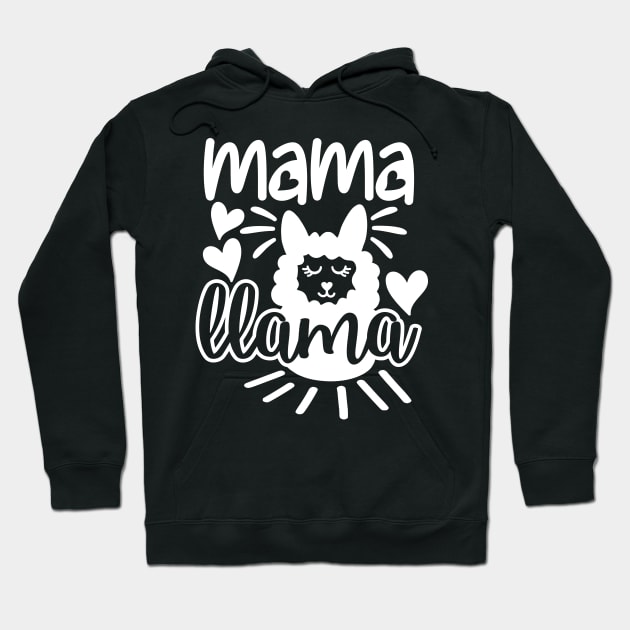 Funny Mama Llama Mothers Day Gift Hoodie by PurefireDesigns